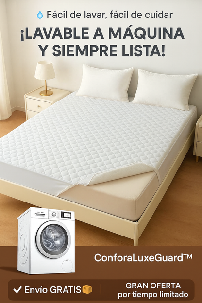 Confora LuxeGuard™ — Protector de Colchón Anti líquido Premium